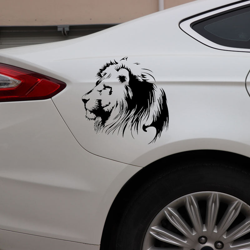 Personalized Car Sticker - Custom Meditation Lion Design for Mindfulness on the Go