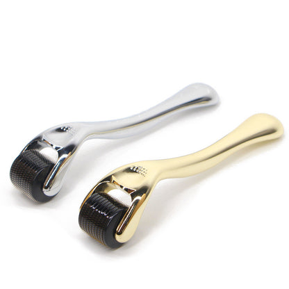 540 Microneedle Roller with Gold and Silver Handle - Boost Skin Renewal, Enhance Absorption, Reduce Fine Lines, and Improve Texture