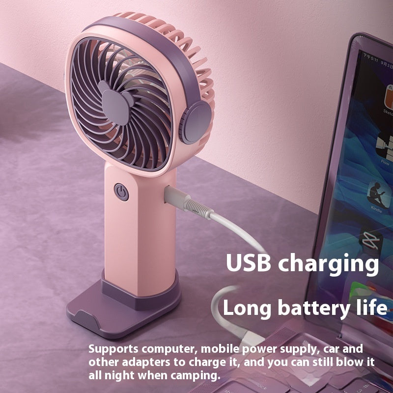 Handheld Portable Fan - USB Charging, Mute Operation, Lightweight, and Perfect for Travel