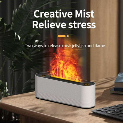 7-Color Flame Humidifier and Essential Oil