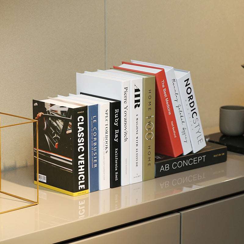 Decorative Faux Book Ornaments: Realistic Simulation for Stylish Home Décor