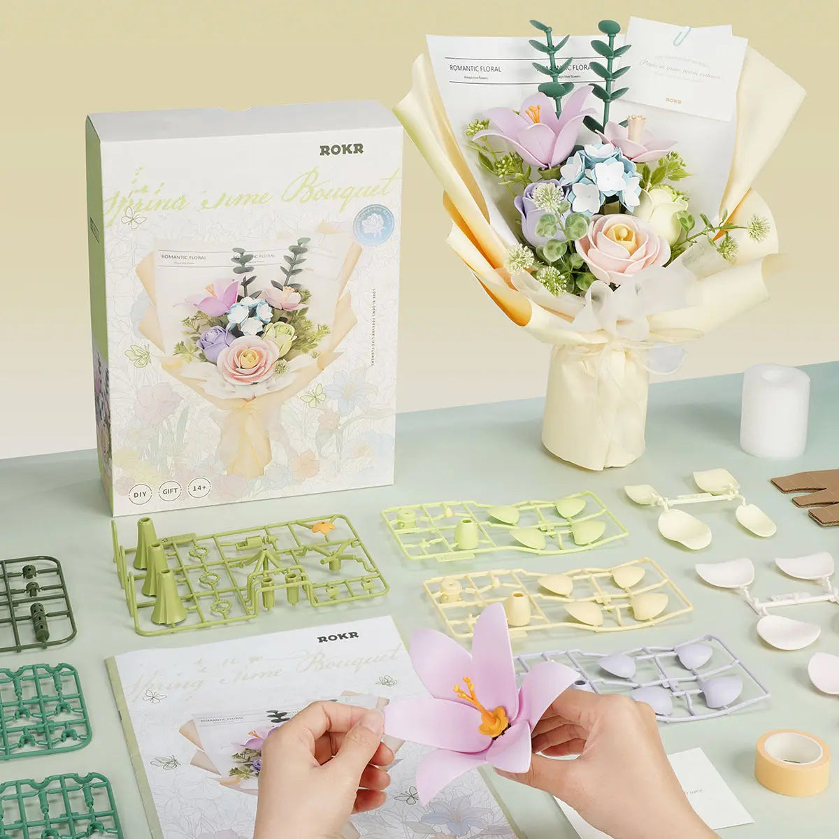 3D Flower Puzzle Kit – Springtime Bouquet DIY Model for Creative Gifting Box of Pandora