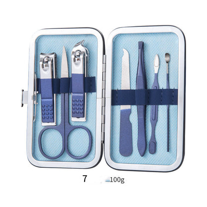 Complete Nail Care Kit: Scissors, Clippers, Ear Spoon, Pliers, Knife, and More