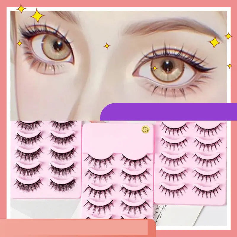 5 Pairs Manga Lashes New Arrival Anime Cosplay Natural Wispy  Korean Makeup Artificial False Eyelashes - Infinite Finds