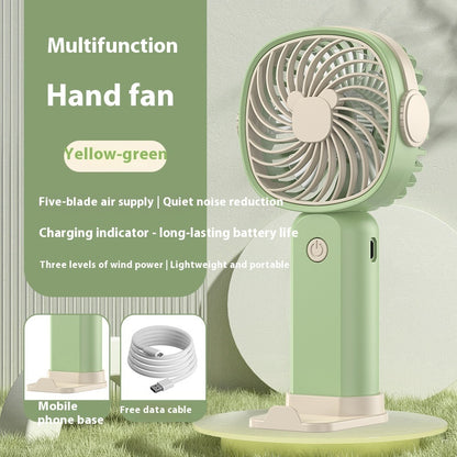 Handheld Portable Fan - USB Charging, Mute Operation, Lightweight, and Perfect for Travel