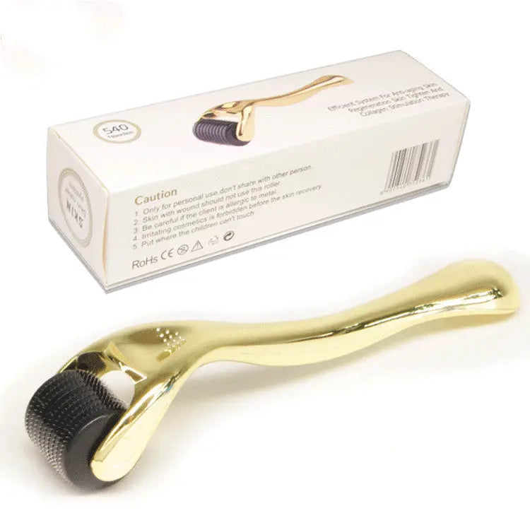 540 Microneedle Roller With Gold And Silver Handle Infinite Finds