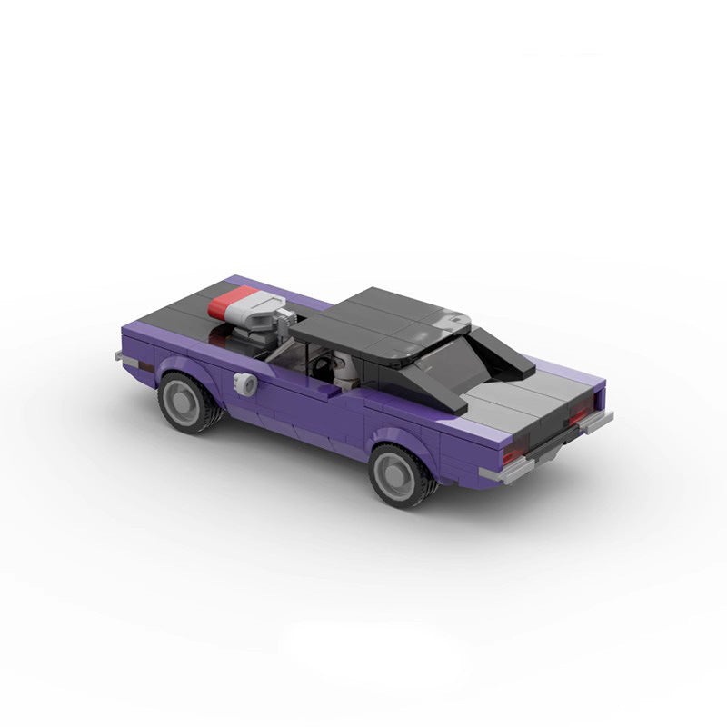 Building Blocks Car Set - Creative 8 Grid Series with 1970 Dodge Design