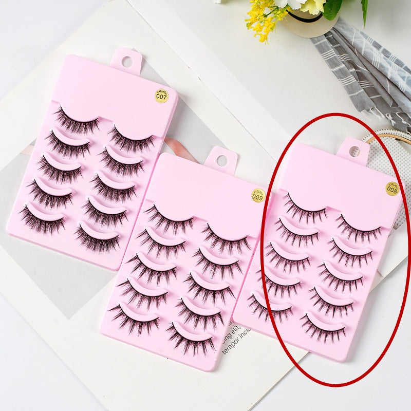 5 Pairs Manga Lashes New Arrival Anime Cosplay Natural Wispy  Korean Makeup Artificial False Eyelashes - Infinite Finds