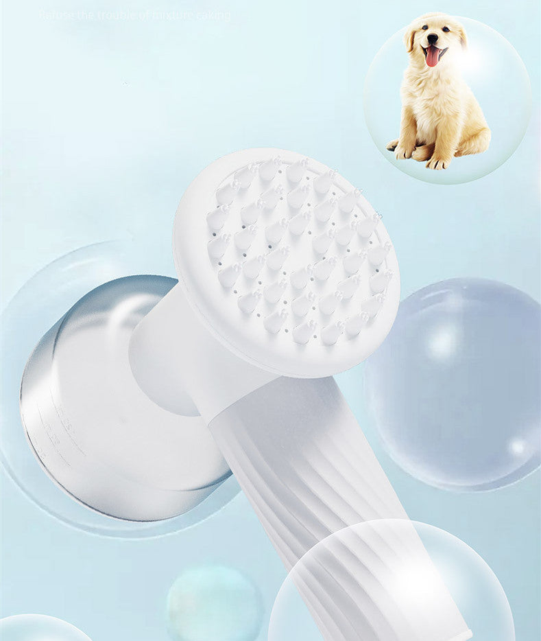 Automatic Pet Bath Brush - Foaming Dog & Cat Shampoo Brush with Soap Dispenser for Effortless Grooming