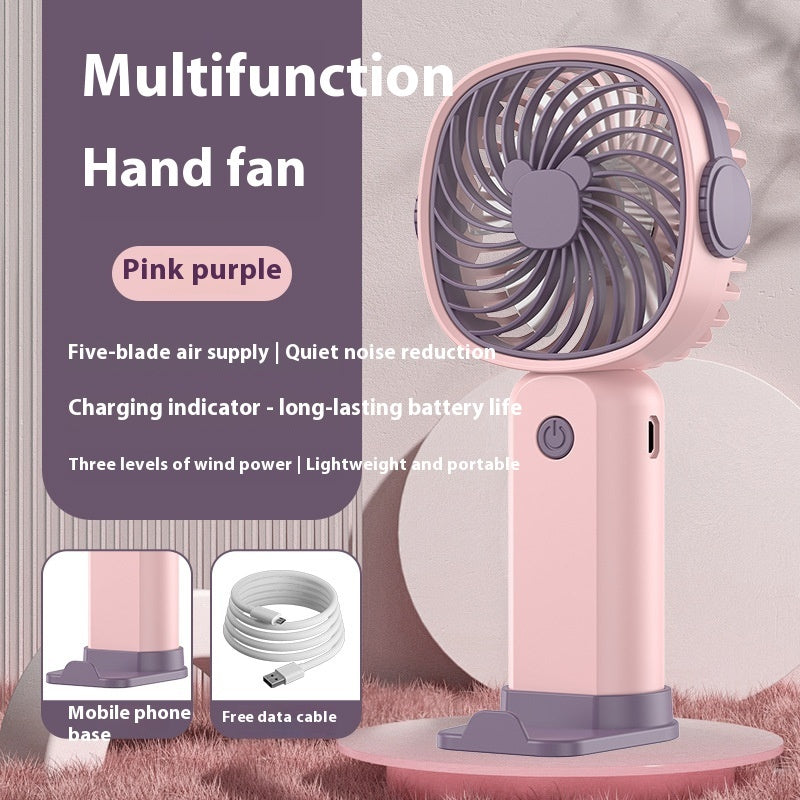 Handheld Portable Fan - USB Charging, Mute Operation, Lightweight, and Perfect for Travel