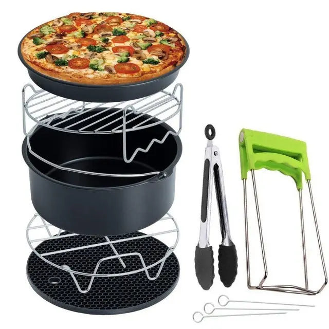 Air fryer accessories cake bucket pizza pan 7 inch Infinite Finds