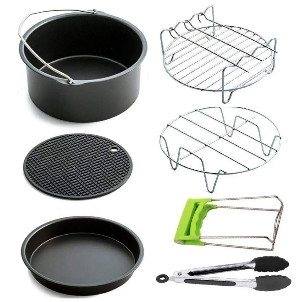 Air fryer accessories cake bucket pizza pan 7 inch Infinite Finds