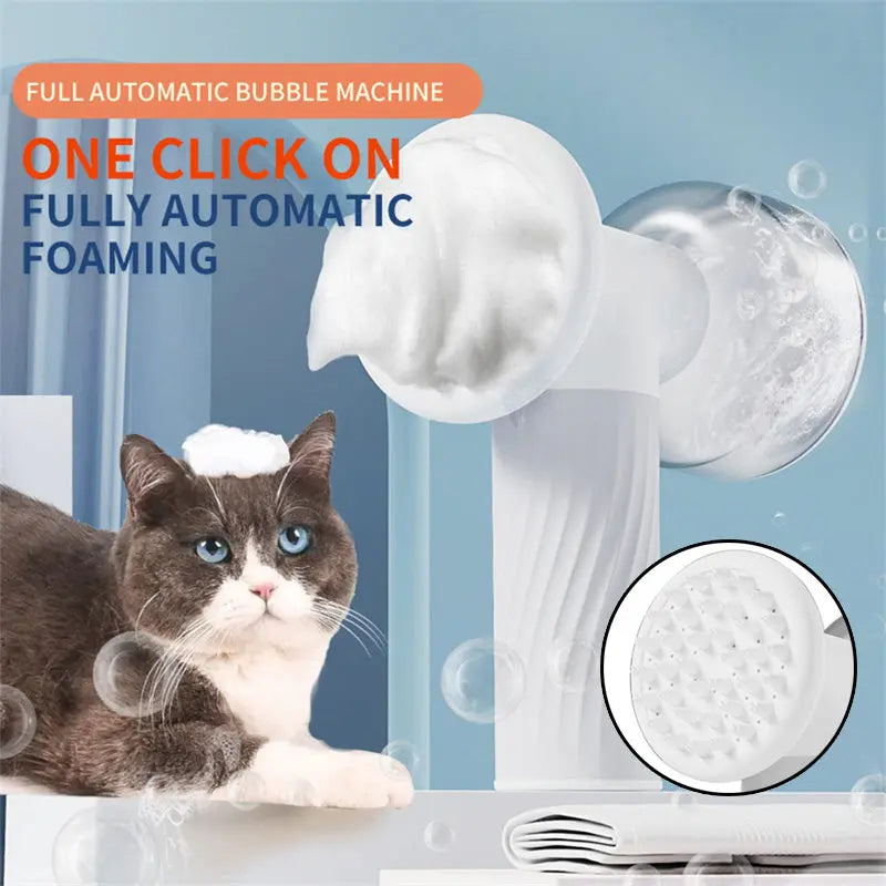 Automatic Foaming Dog Cat Bath Brush Dog Shampoo Brush With Soap Dispenser Electric Pet Grooming Massage Brush Pet Bath Brush Scrubber Comb For Dog Cat Pet Products Infinite Finds