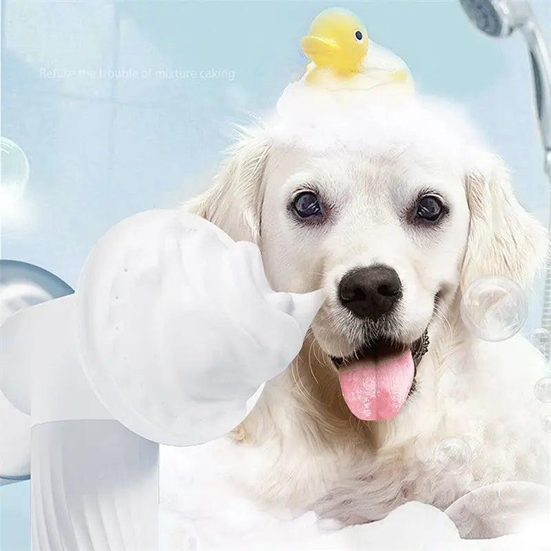 Automatic Foaming Dog Cat Bath Brush Dog Shampoo Brush With Soap Dispenser Electric Pet Grooming Massage Brush Pet Bath Brush Scrubber Comb For Dog Cat Pet Products Infinite Finds