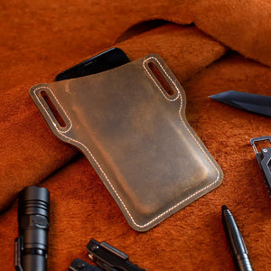 Customized Leather Mobile Phone Bag - Stylish Protection with Versatile Use, Durable Material, Convenient Belt Design, and Tactical Functionality