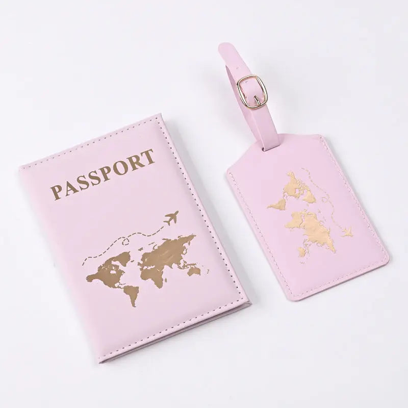 Elegance Passport Cover: Premium PU Leather Map Gilding Design Infinite Finds