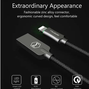 iPhone Fast Charging Cable – Intelligent Power-Off, Durable Aluminum Alloy, USB for Quick Charging