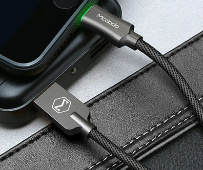 MCDODO Intelligent Power-Off Fast Charging Cable: Durable Aluminum Alloy Braided USB for iPhone Infinite Finds