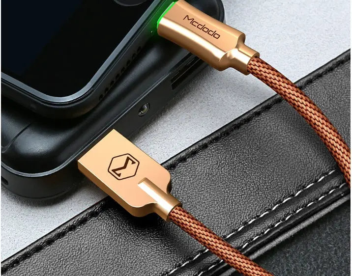 MCDODO Intelligent Power-Off Fast Charging Cable: Durable Aluminum Alloy Braided USB for iPhone Infinite Finds