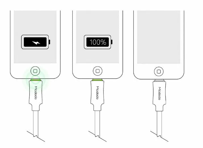 MCDODO Intelligent Power-Off Fast Charging Cable: Durable Aluminum Alloy Braided USB for iPhone Infinite Finds