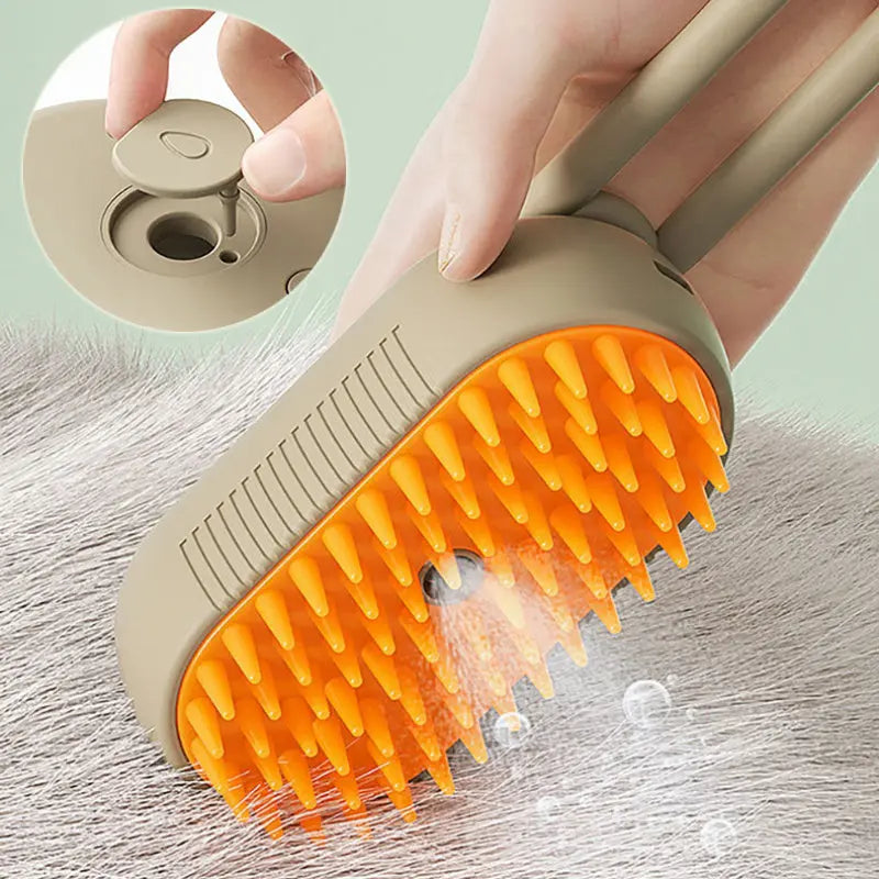 PetGroom Pro 3-in-1 Electric Steam Brush: Cat and Dog Grooming Tool with Massage Function Infinite Finds