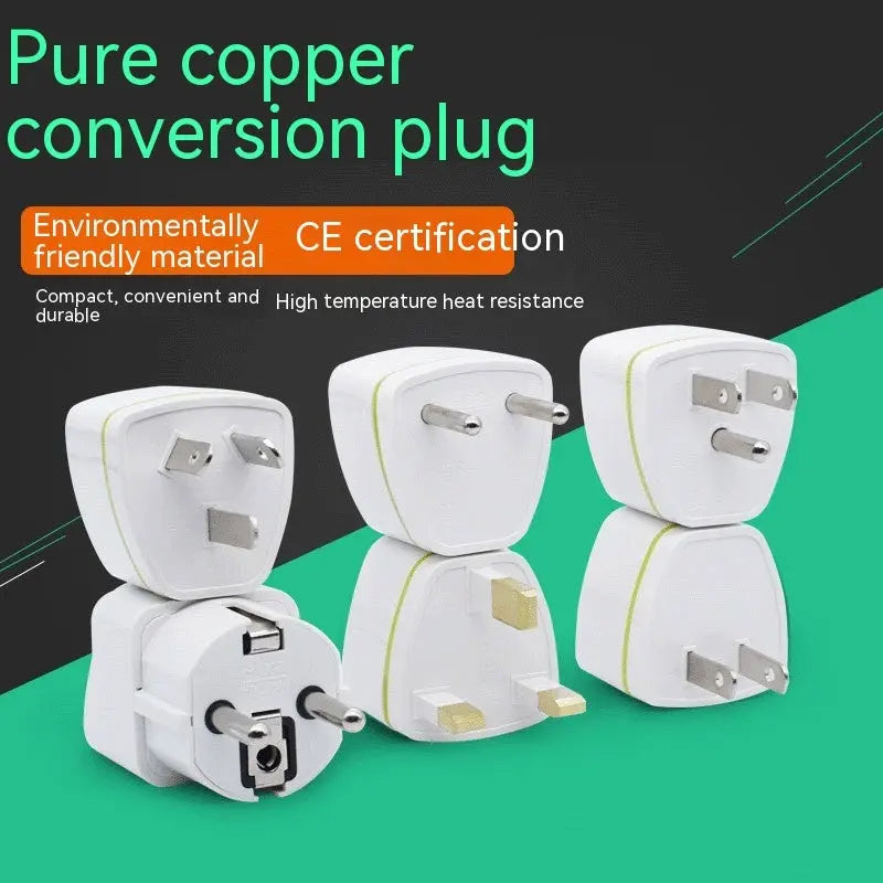 Pure Copper Global Travel British Standard European Standard Adapter American Standard To Australian Standard To German Standard Conversion Plug Infinite Finds