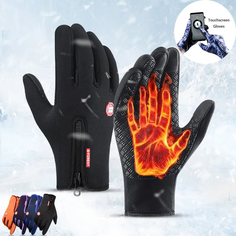 ShieldGrip Winter Touch Screen Gloves: Waterproof Motorcycle Riding and Sports Fleece Gloves Infinite Finds