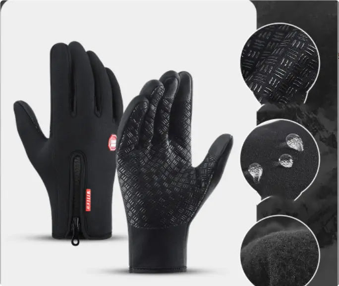 ShieldGrip Winter Touch Screen Gloves: Waterproof Motorcycle Riding and Sports Fleece Gloves Infinite Finds