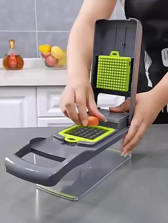 VersaChop 12-in-1 Manual Vegetable Chopper: Multifunctional Food Cutter and Slicer for Efficient Meal Prep Infinite Finds