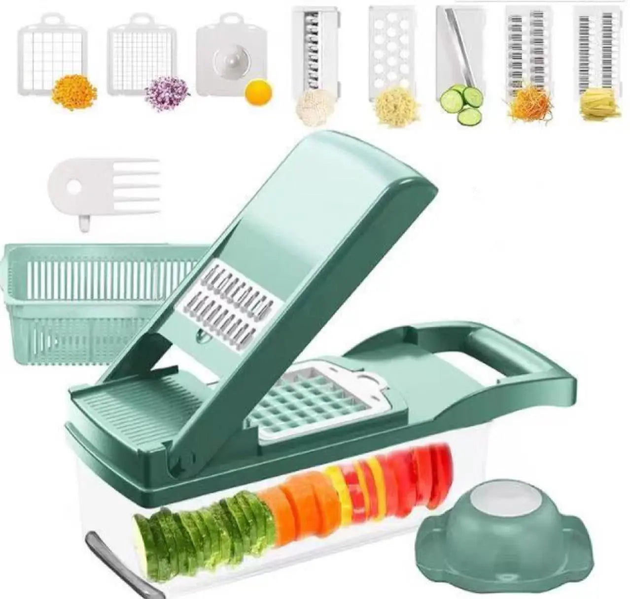 VersaChop 12-in-1 Manual Vegetable Chopper: Multifunctional Food Cutter and Slicer for Efficient Meal Prep Infinite Finds