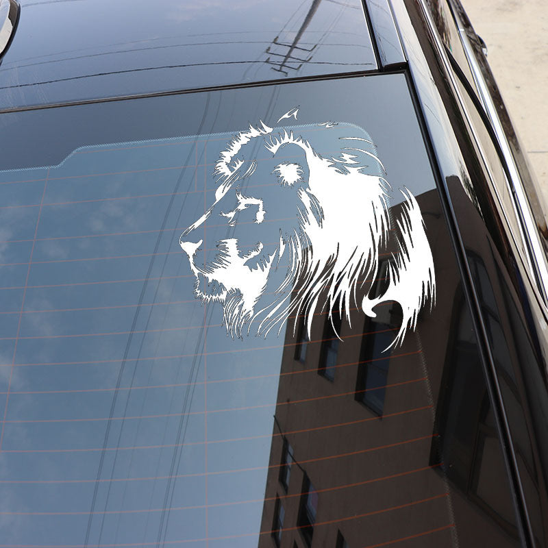 Personalized Car Sticker - Custom Meditation Lion Design for Mindfulness on the Go