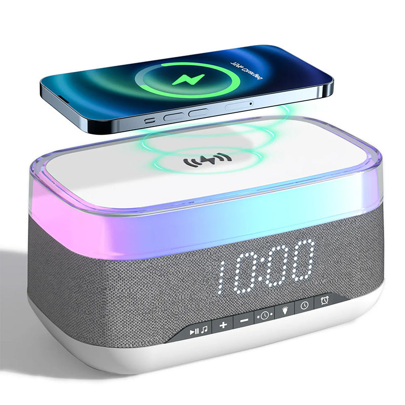 Smart Clock: Bluetooth Speaker, Wireless Charger, Night Light