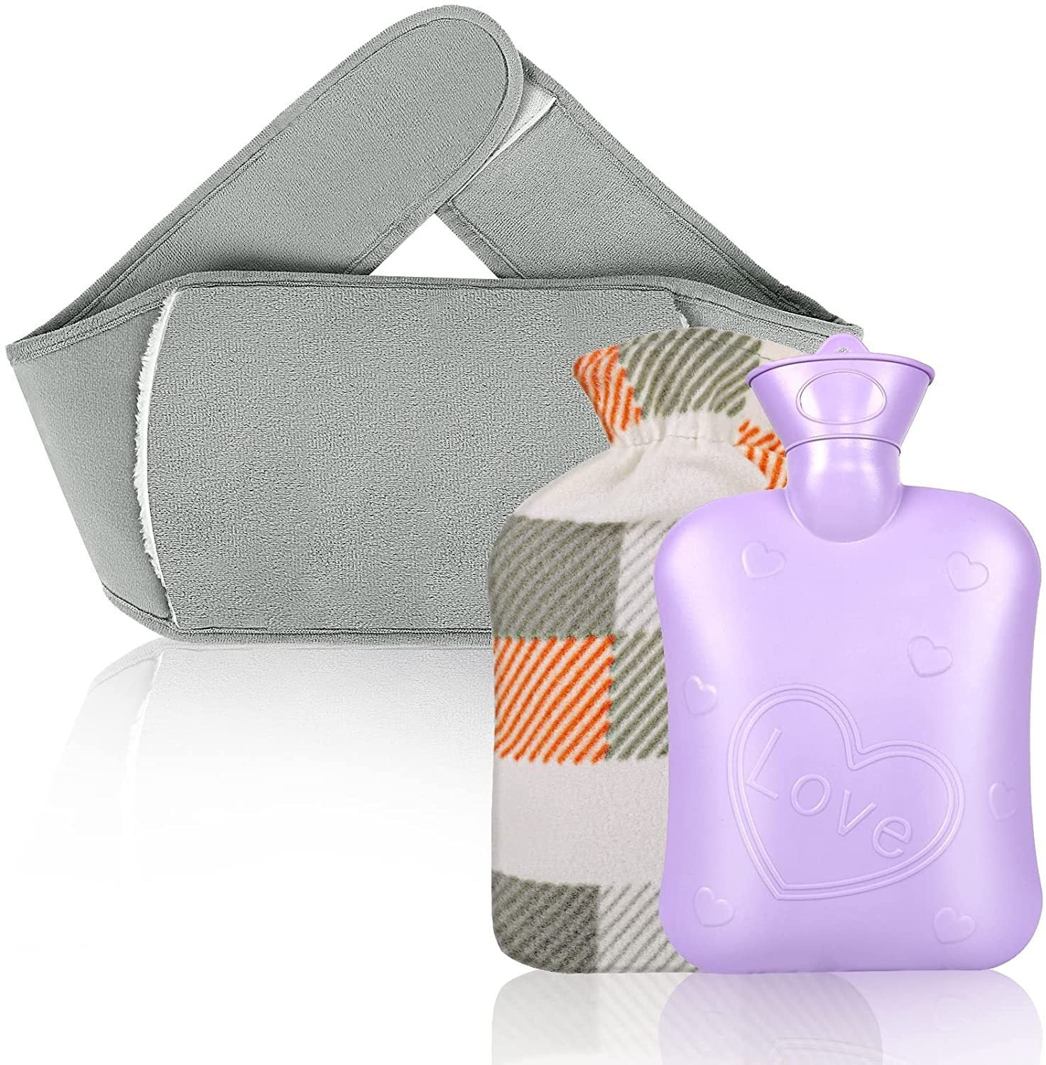 Unpatterned Hot Water Bottle Cover - Stylish Plaid Design, Comfortable Fit, Durable Material, Easy to Clean